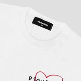  Áo Nam Dsquared2 Logo Printed 'White' 