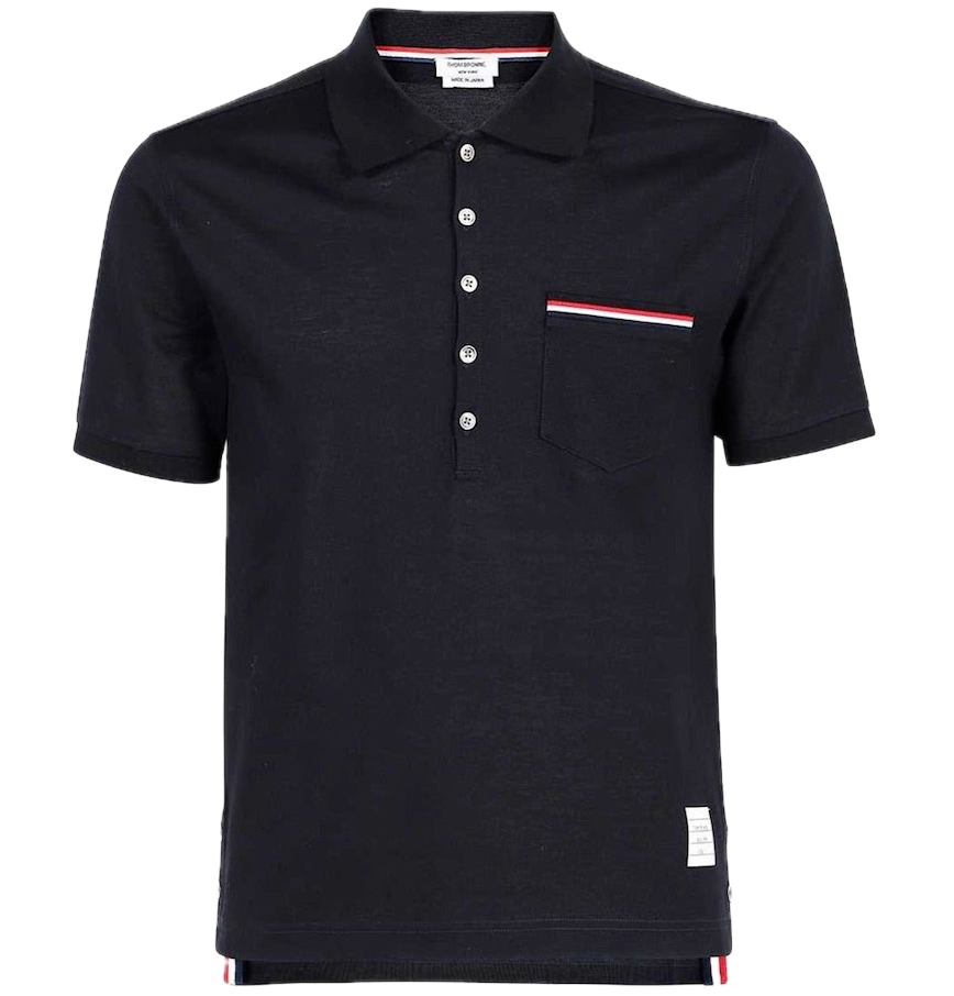  Áo Nam Thom Browne Polo Shirt 'Navy' 
