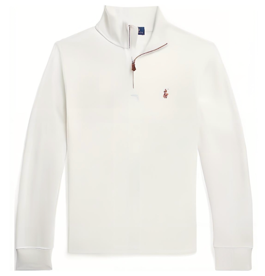  Áo Ralph Lauren Zipper Pullover 'White' 