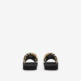  Dép Nam Burberry Check Trek Slides 'Grain' 