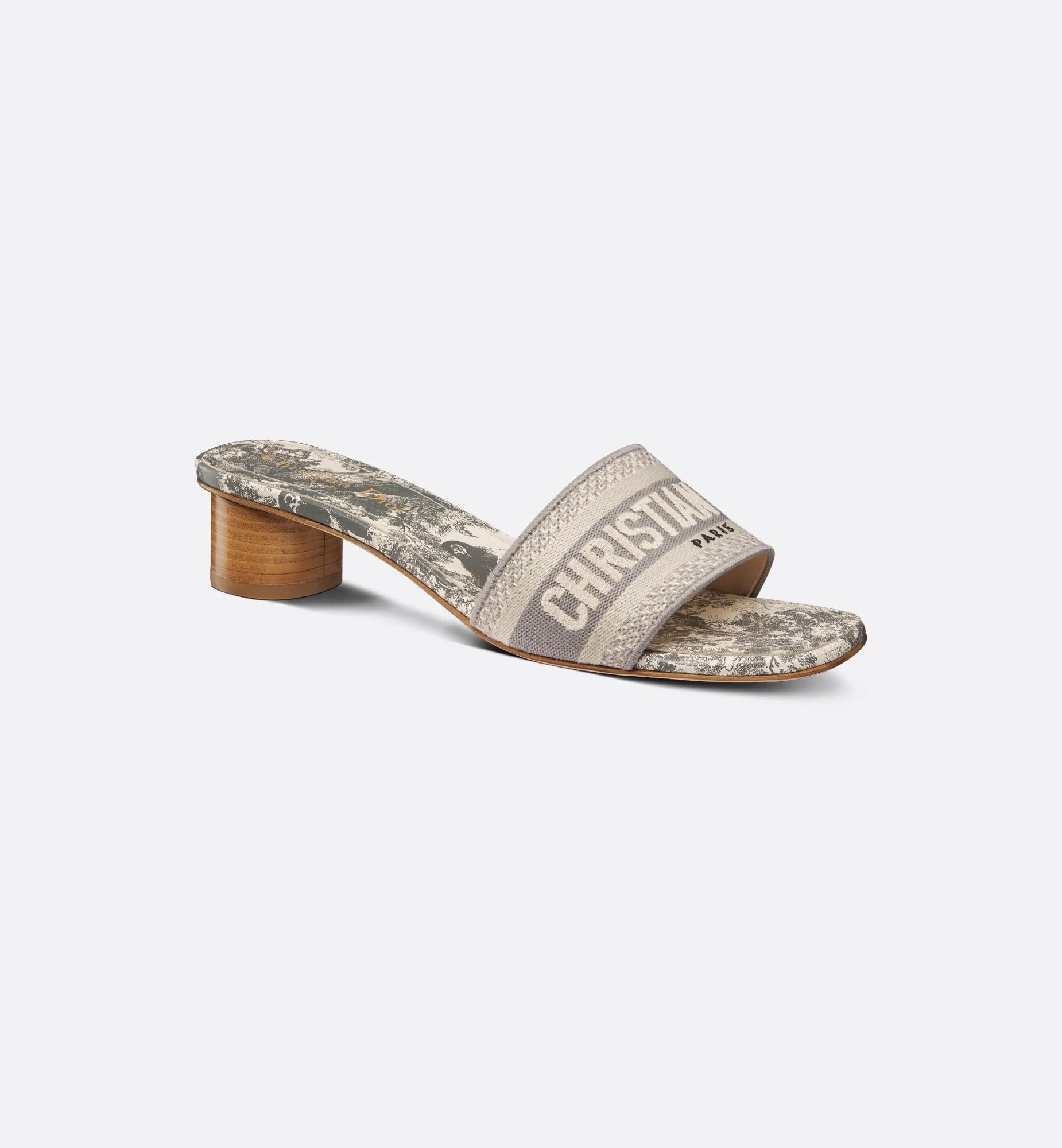  Dép Nữ Dior Dway Heeled Slide 'Gray' 