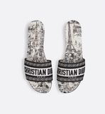  Dép Nữ Dior Dway Slide 'Black White' 