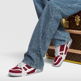  Giày Nam Louis Vuitton LV Trainers 'Sari Red' 