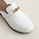  Giày Nữ Hermes Carlotta Mule 'Blanc' 