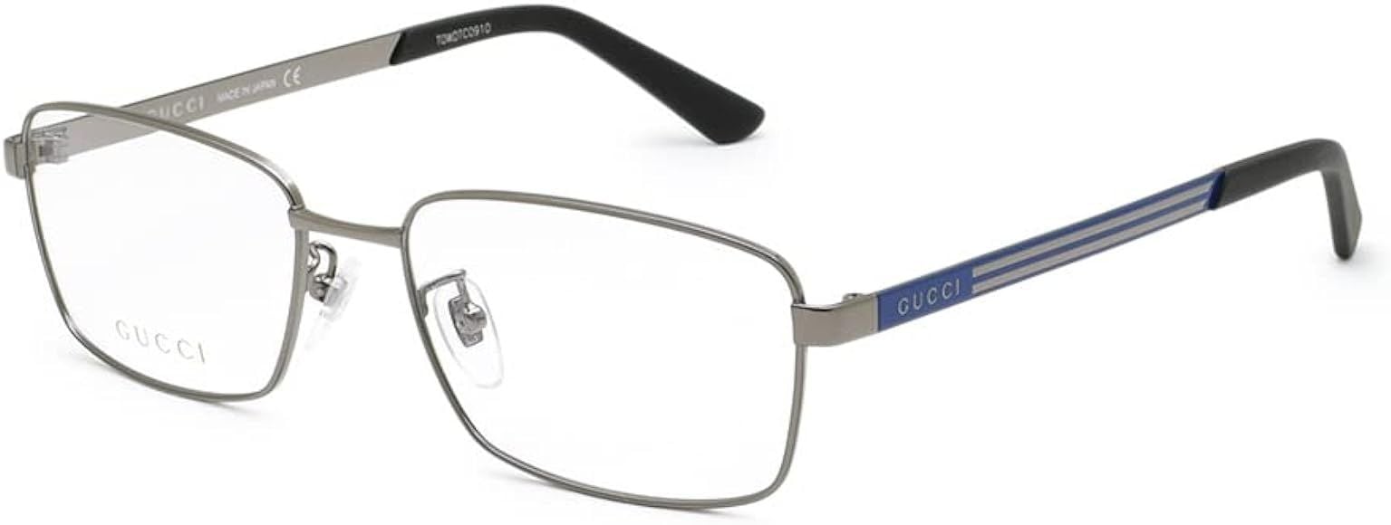 Kính Nam Gucci Eyeglasses 'Blue Silver' 
