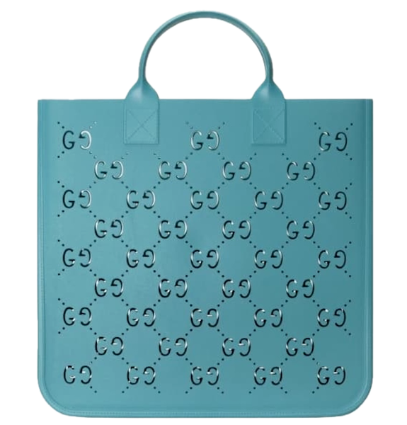  Túi Gucci GG Rubber Tote Bag 'Blue' 