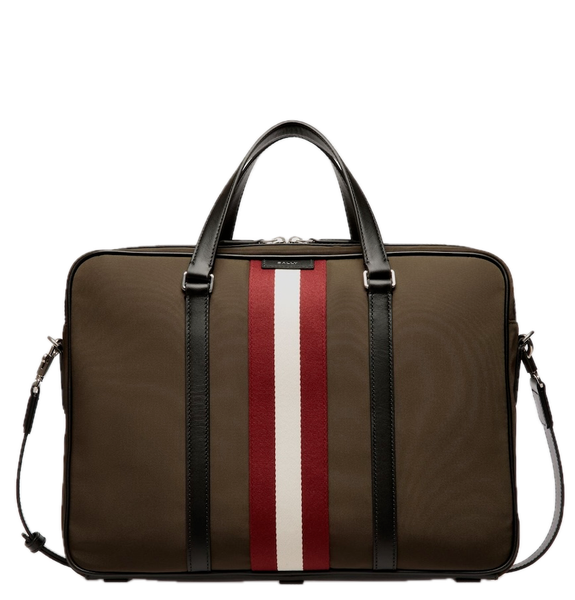  Túi Nam Bally Code Briefcase 'Military Green' 