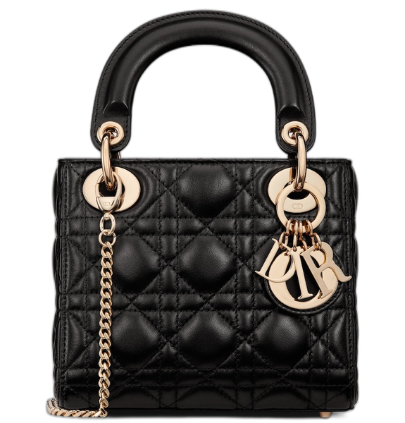  Túi Nữ Dior Mini Lady Dior Bag 'Black' 