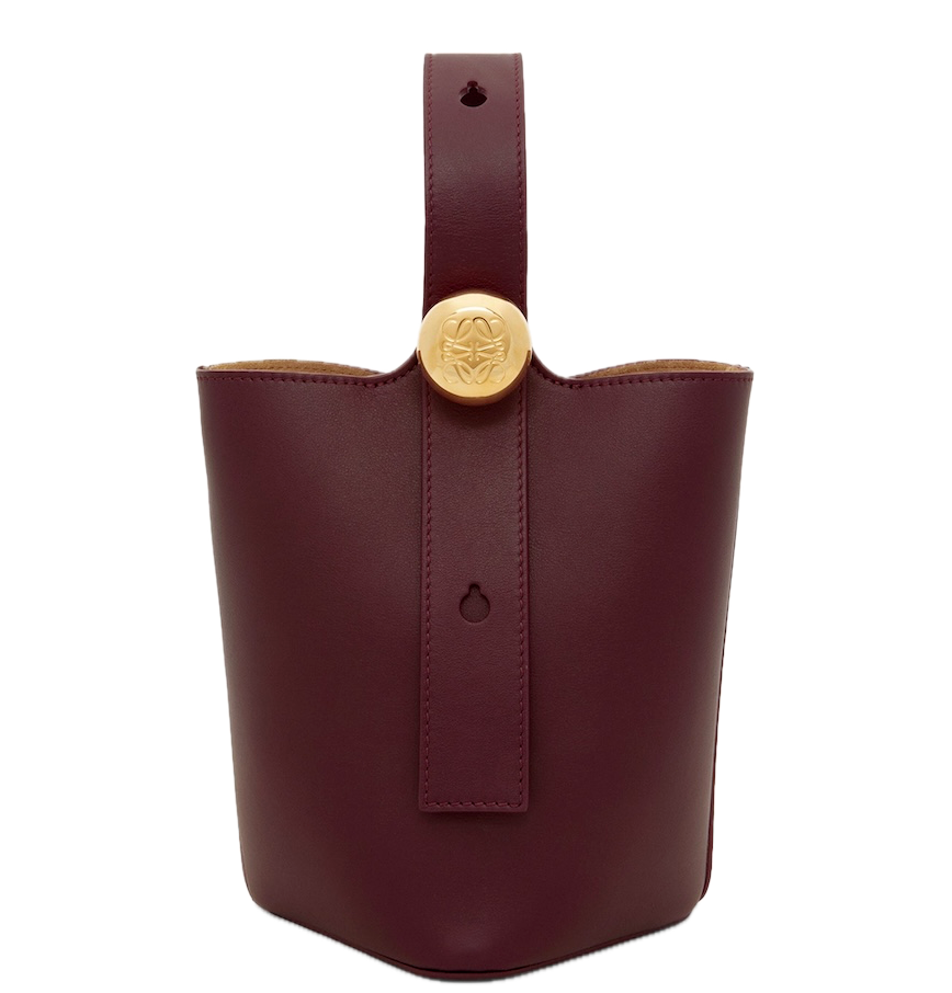  Túi Nữ Loewe Mini Pebble Bucket 'Burgundy' 