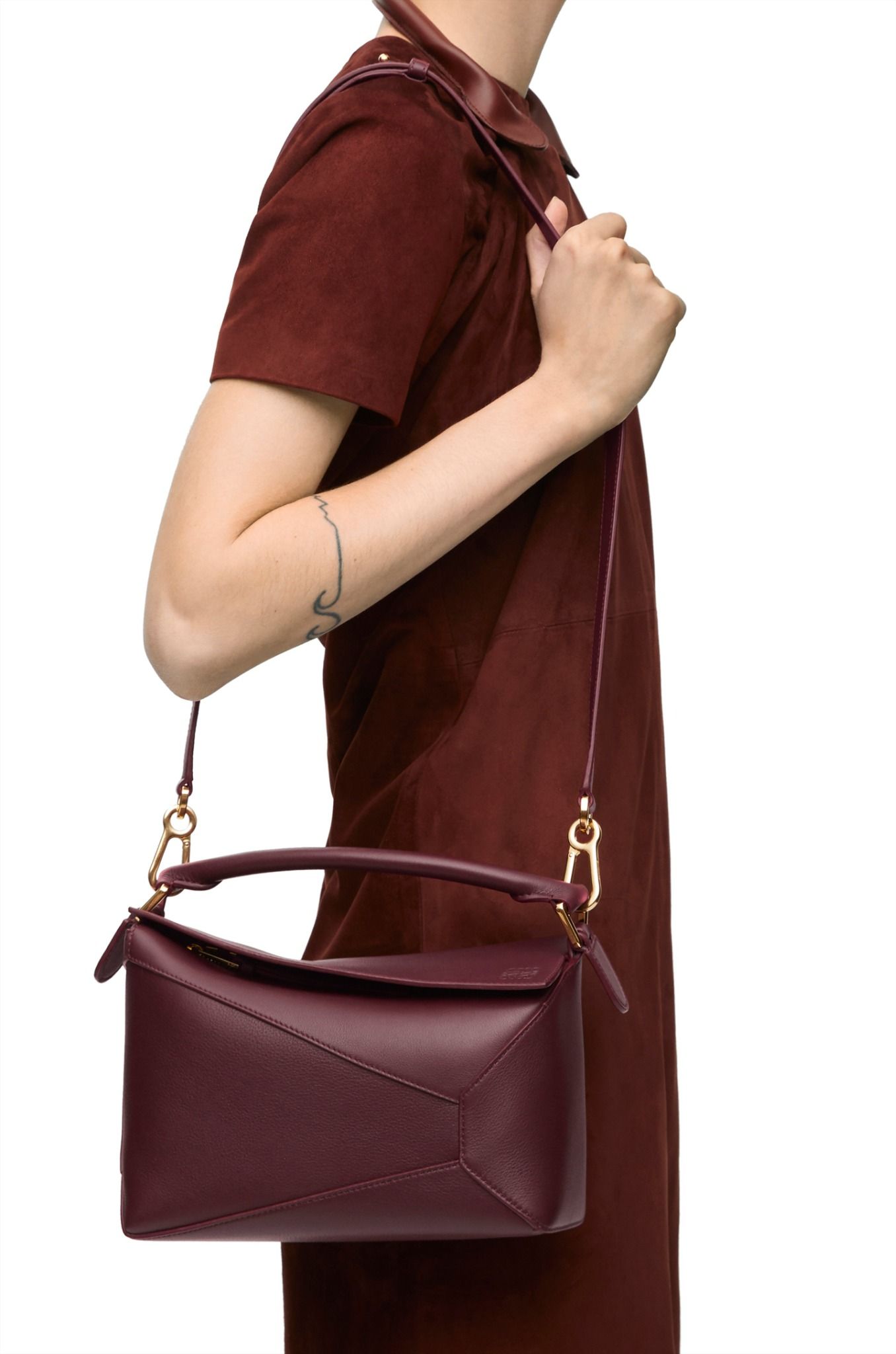  Túi Nữ Loewe Small Puzzle Bag 'Burgundy' 