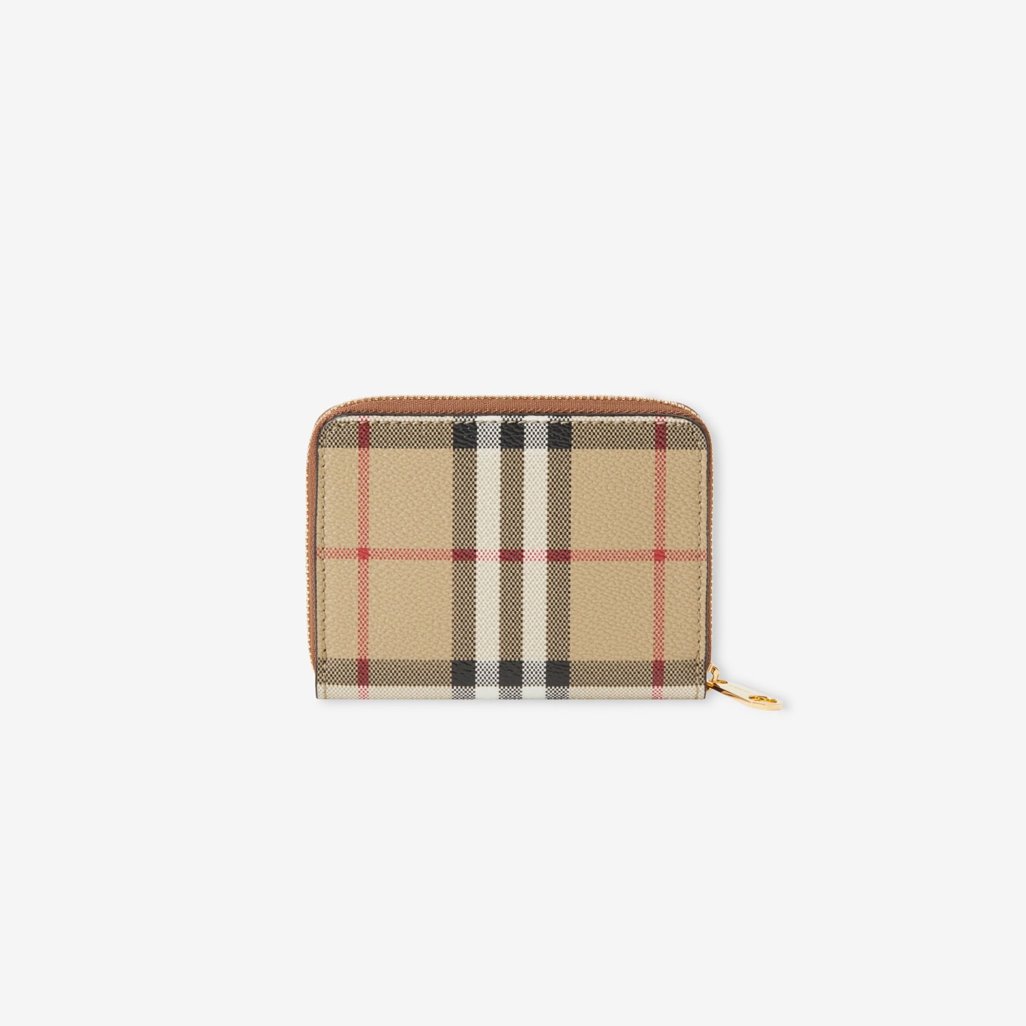  Ví Burberry Small Check Zip Wallet 'Beige' 