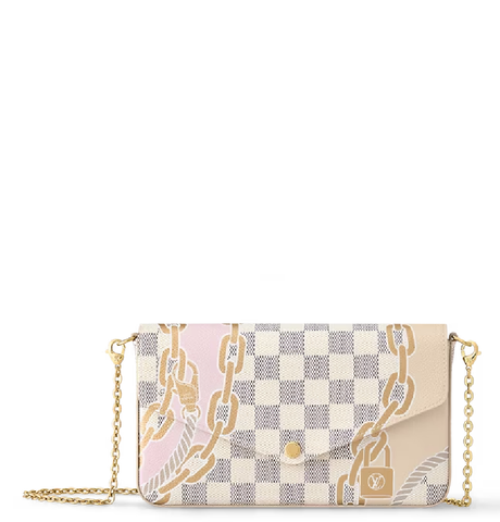 N63106 Louis Vuitton Damier Azur Canvas Pochette Felicie