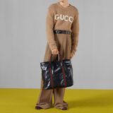  Túi Nam Gucci GG Crystal Medium Tote Bag 'Black Crystal' 