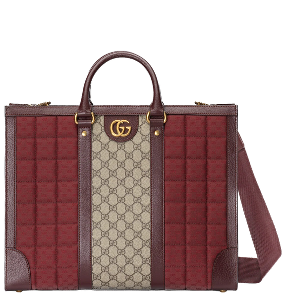  Túi Nam Gucci Mini GG Canvas Large Tote Bag 'Burgundy' 