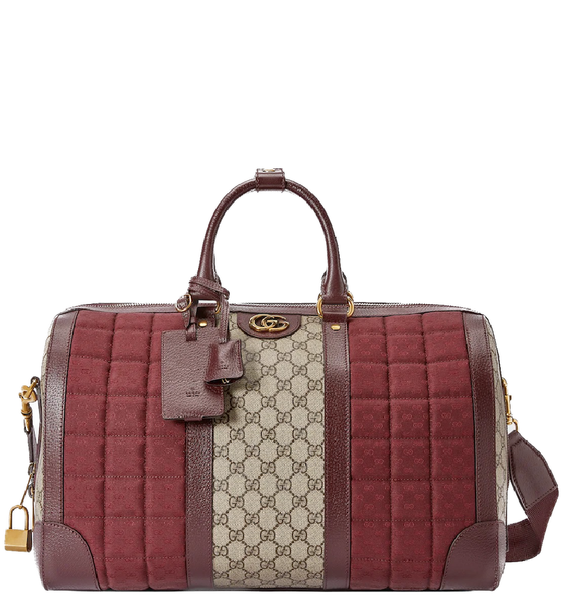  Túi Nam Gucci Mini GG Canvas Small Duffle Bag 'Burgundy' ‎ 