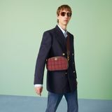  Túi Nam Gucci Mini GG Canvas Small Shoulder Bag 'Burgundy' 