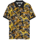  Áo Nam Versace Logo Couture Polo Shirt 'Black Gold' 