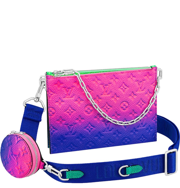  Túi Nam Louis Vuitton In The Loop 'Pink Blue Green Taurillon Illusion Leather' 