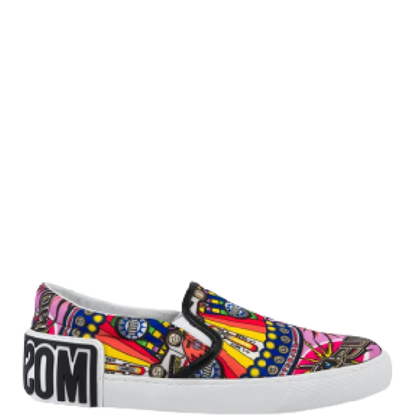  Giày Moschino Nữ Pinball Print Slip On 'Multicoloured' 