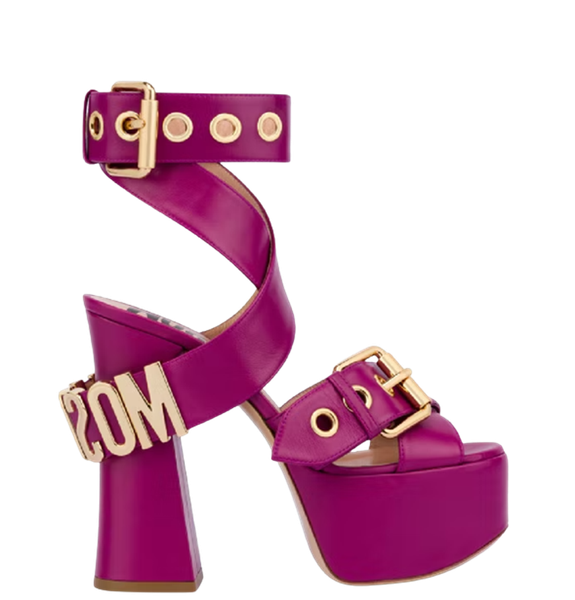 Giày Moschino Nữ Belt Platform Sandals 'Purple' 