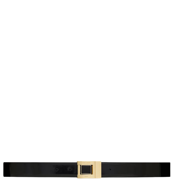  Thắt Lưng Nam Saint Laurent Buckle Belt In Brushed Leather Enamel 'Black' 