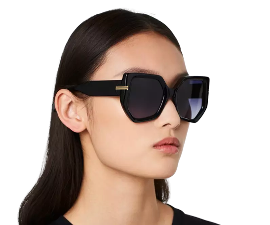  Kính Nữ Marc Jacobs Icon Oversized Square Sunglasses 'Black' 