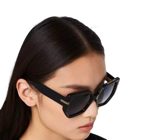  Kính Nữ Marc Jacobs Icon Oversized Square Sunglasses 'Black' 