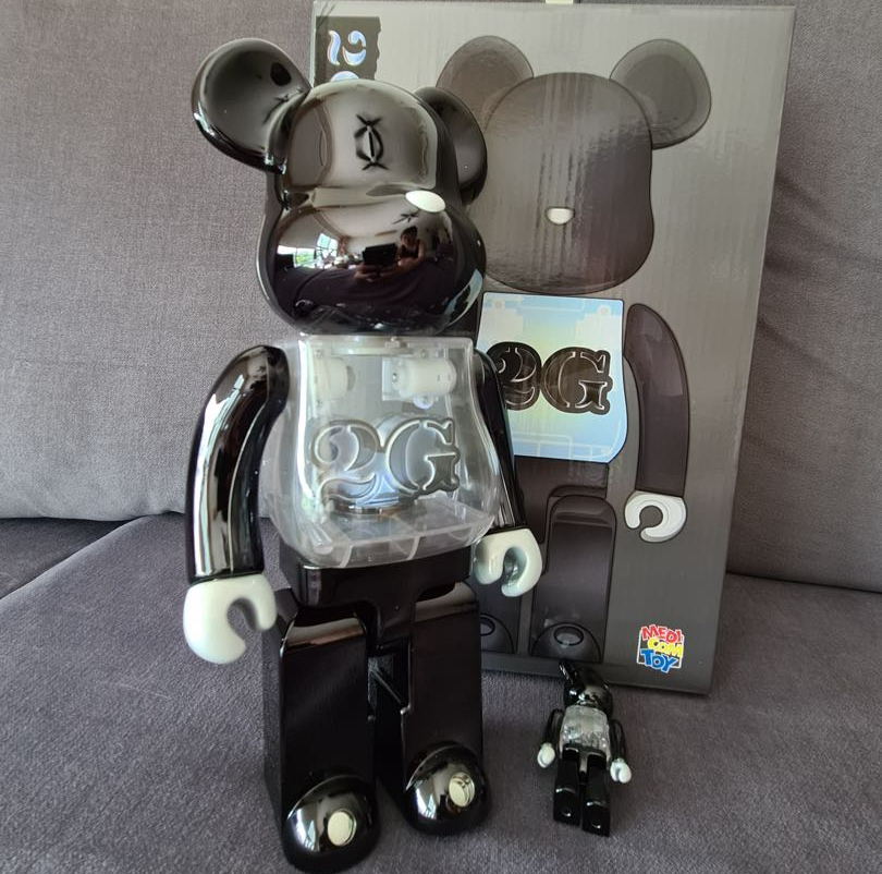  Mô Hình Bearbrick 2G Black Chrome 