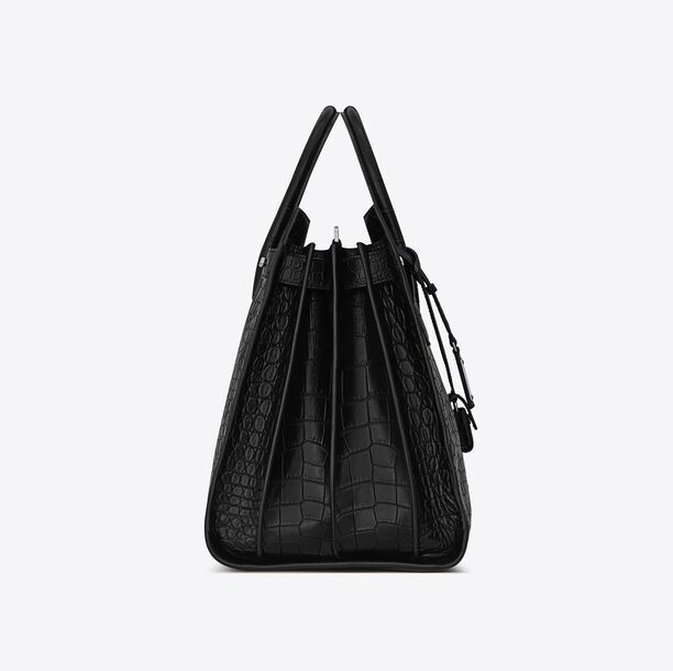  Túi Nữ Saint Laurent Sac De Jour Large Crocodile 'Black' 