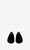  Giày Nam Saint Laurent Smoking 15 Slippers In Velvet 'Black' 