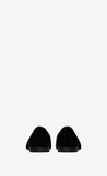  Giày Nam Saint Laurent Smoking 15 Slippers In Velvet 'Black' 