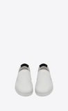  Giày Nam Saint Laurent Venice Slip On Sneakers In Canvas Leather 'Optic White' 