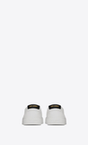 Giày Nam Saint Laurent Venice Slip On Sneakers In Canvas Leather 'Optic White' 