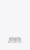  Giày Nam Saint Laurent Venice Sneakers In Perforated Leather 'Optic White' 