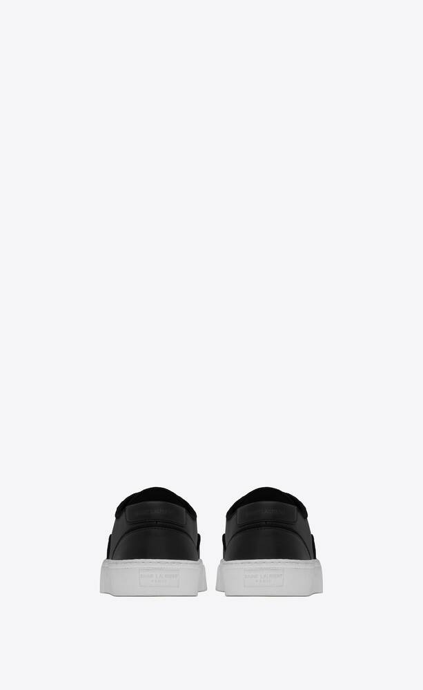  Giày Nam Saint Laurent Venice Sneakers In Grained Leather 'Black' 