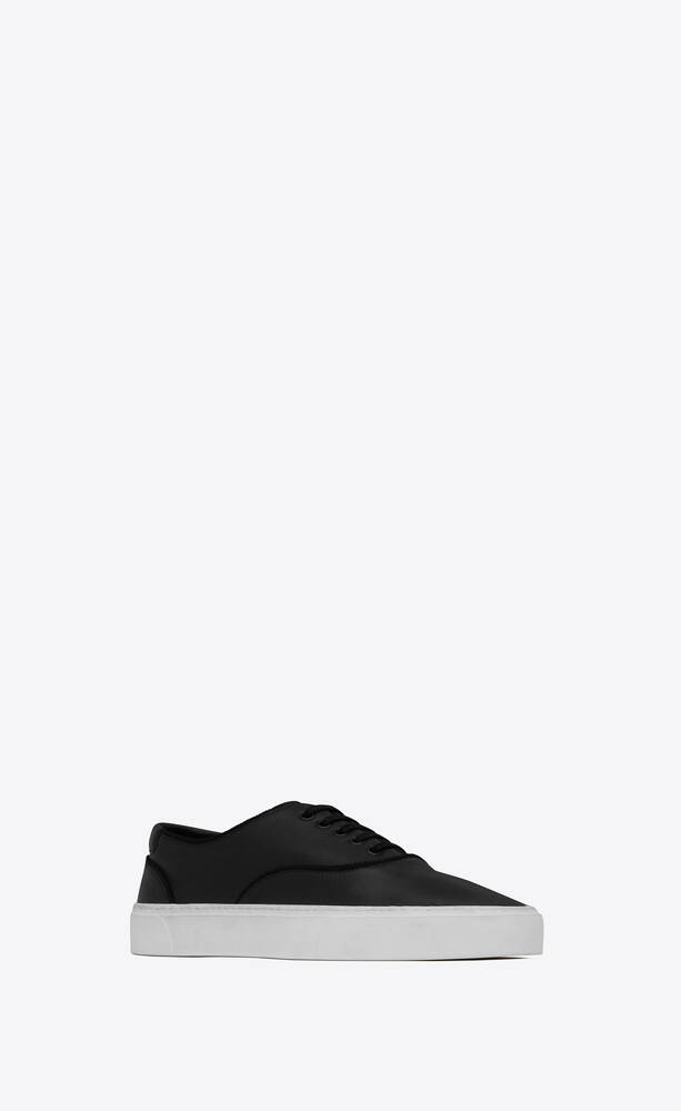  Giày Nam Saint Laurent Venice Sneakers In Grained Leather 'Black' 