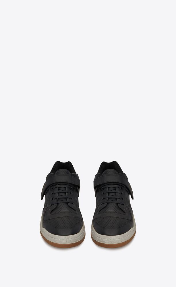  Giày Nam Saint Laurent Sl24 Sneakers In Used-look Leather 'Black' 