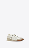  Giày Nam Saint Laurent Sl24 Sneakers In Used-look Leather 'Optic White' 