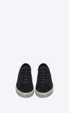 Giày Nam Saint Laurent Malibu Sneakers In Canvas Leather 'Black' 