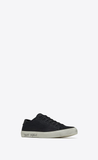  Giày Nam Saint Laurent Malibu Sneakers In Canvas Leather 'Black' 