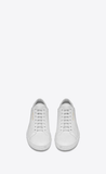  Giày Nam Saint Laurent Andy Sneakers In Leather 'Optic White' 
