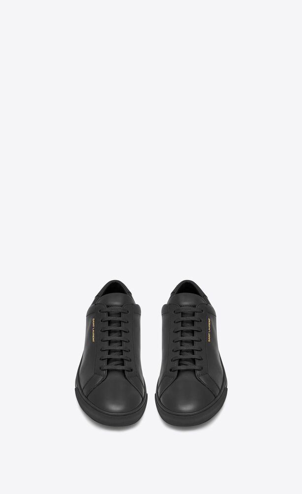  Giày Nam Saint Laurent Andy Sneakers In Leather 'Black' 