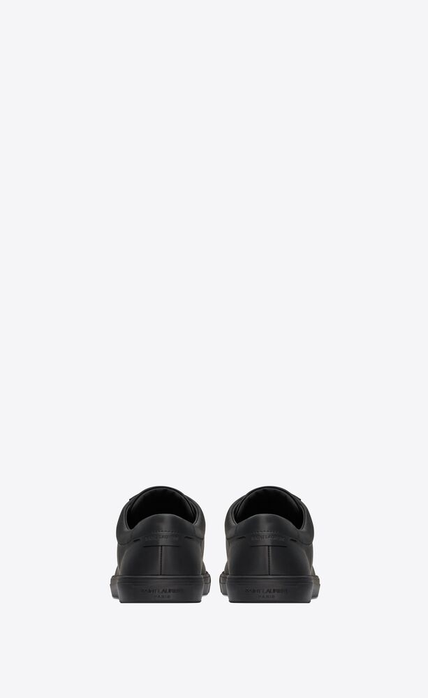  Giày Nam Saint Laurent Andy Sneakers In Leather 'Black' 