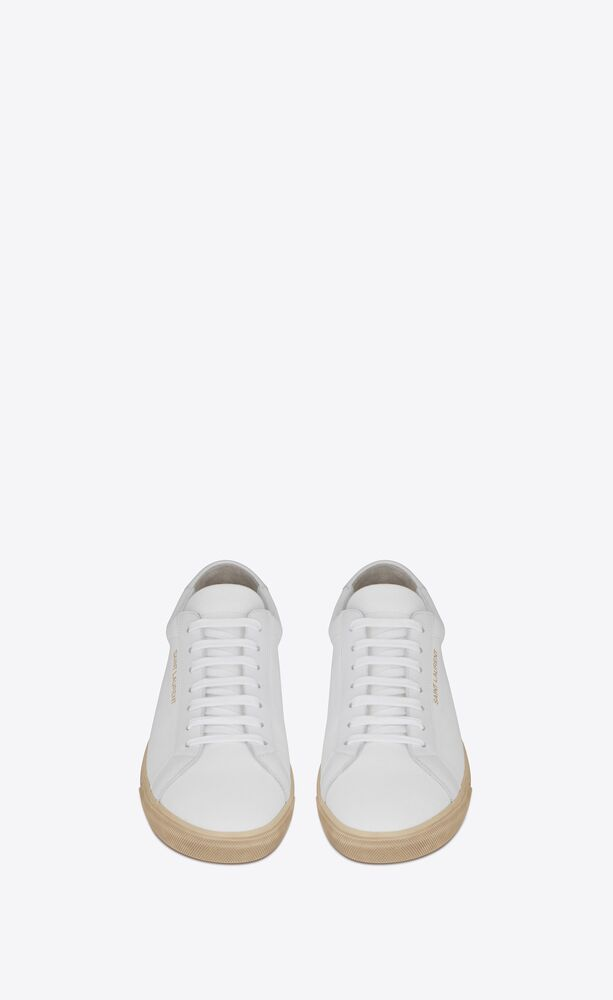  Giày Nam Saint Laurent Andy Sneakers In Canvas 'Off White' 