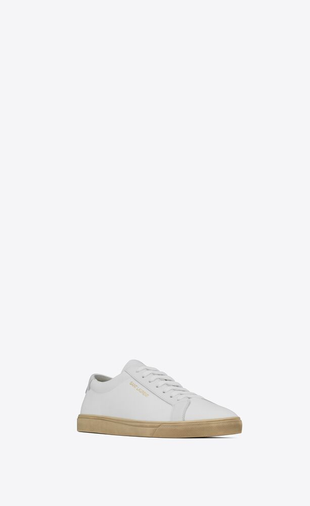  Giày Nam Saint Laurent Andy Sneakers In Canvas 'Off White' 