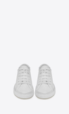  Giày Nam Saint Laurent Malibu Sneakers In Smooth Leather 'Optic White' 