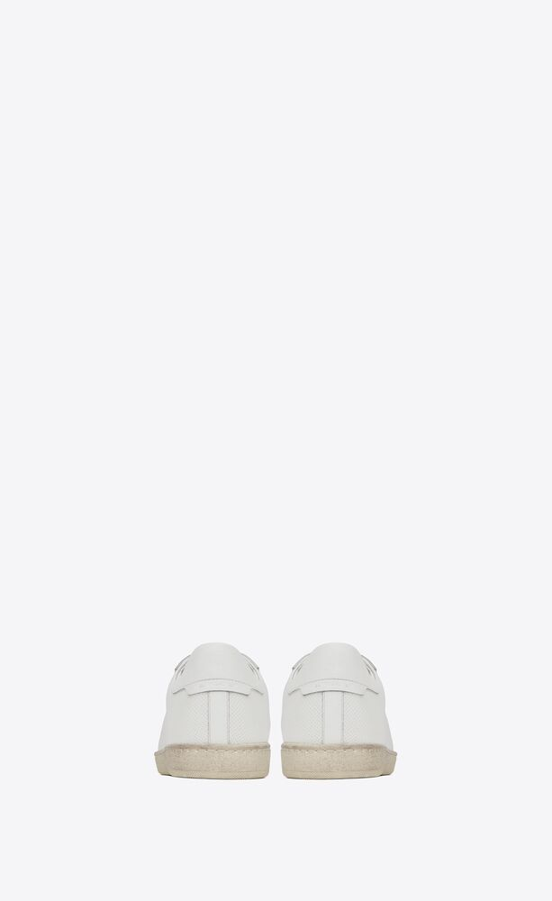  Giày Nam Saint Laurent  Court Classic Sl/39 Sneakers In Perforated Leather 'White' 