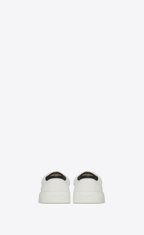  Giày Nam Saint Laurent Venice Sneakers In Canvas 'Off White Et Noir' 