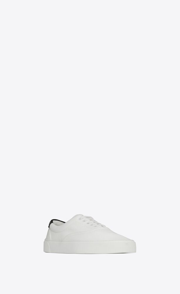  Giày Nam Saint Laurent Venice Sneakers In Canvas 'Off White Et Noir' 