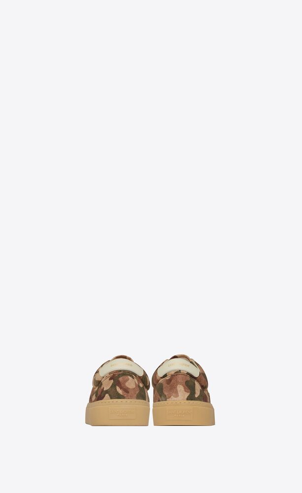 Giày Nam Saint Laurent Venice Sneakers In Camouflage-print Canvas 'Militaire' 